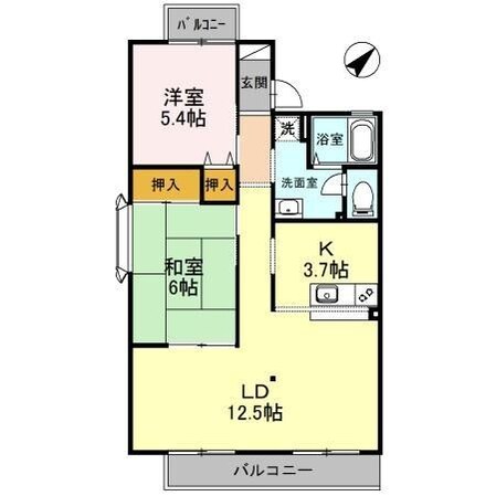 グリーンコーポ友沢の物件間取画像